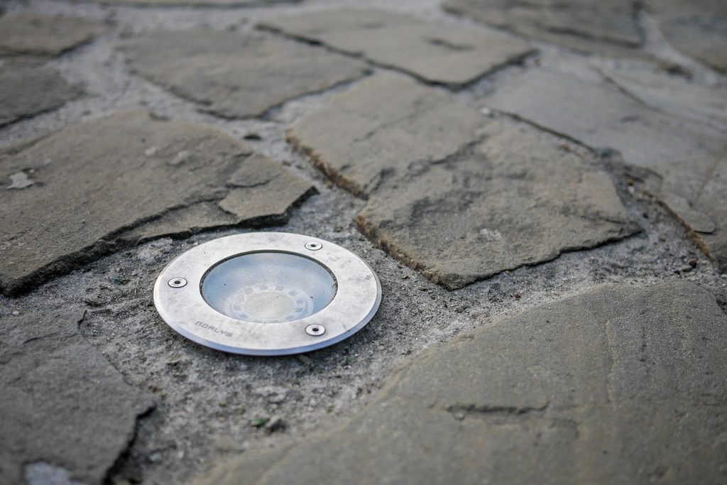 Outdoor Lighting Stone Pavement